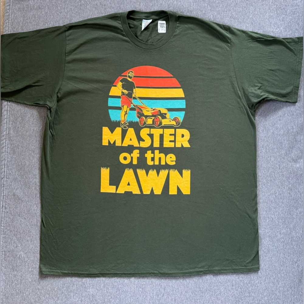 Port & Company “Master of the Lawn” 100% cotton‎ t-shirt sz men’s 3XL